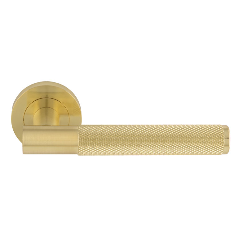 Lagos Door Handle, Satin Brass