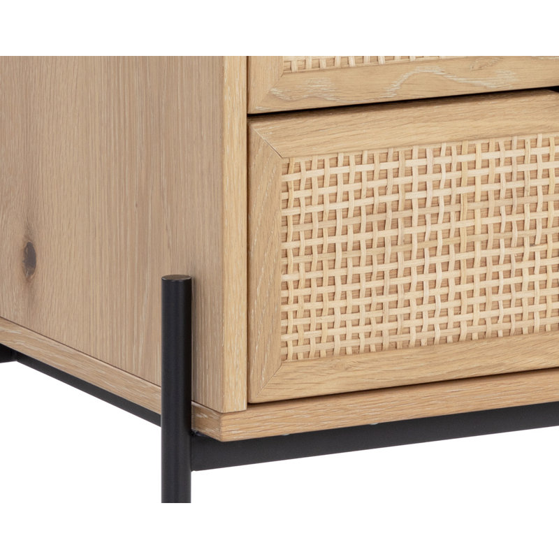 Table de chevet Cervando, Brun
