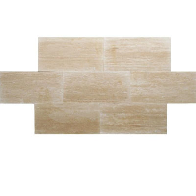 12" x 24" Travertine Marble Look Wall & Floor Tile