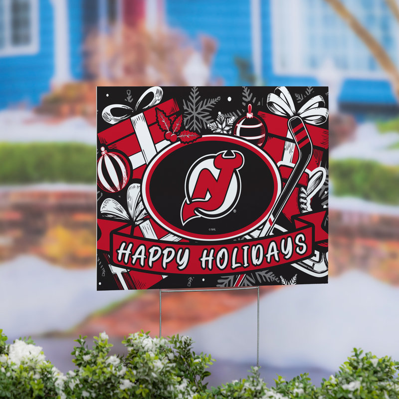 New Jersey Devils Yard Sign, Holiday