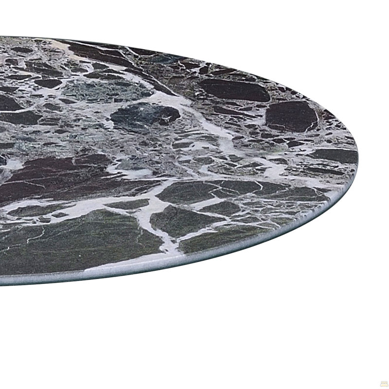 Table de bout 17,5 po avec plateau texturé en marbre noir, Noir
