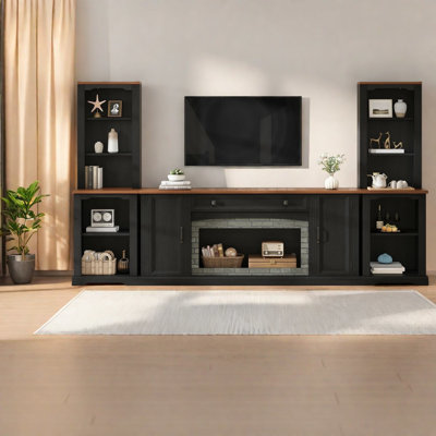 Grands supports de télévision et centres de divertissement, rangement maison de ferme en MDF
