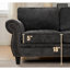 6 Modular , Dark Grey Chenille Upholstery, 109.5" With Rolled & Rivets For Living Room Sectional, Chenille, 6 Seater Style-1778664259