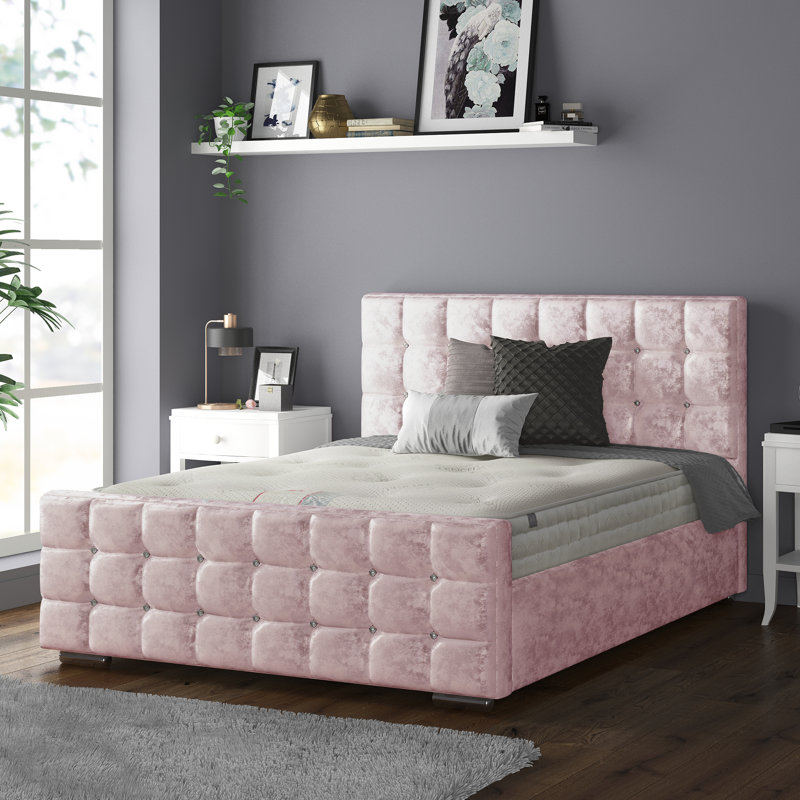 Owsley Upholstered Bed, Pink, Super King (6')