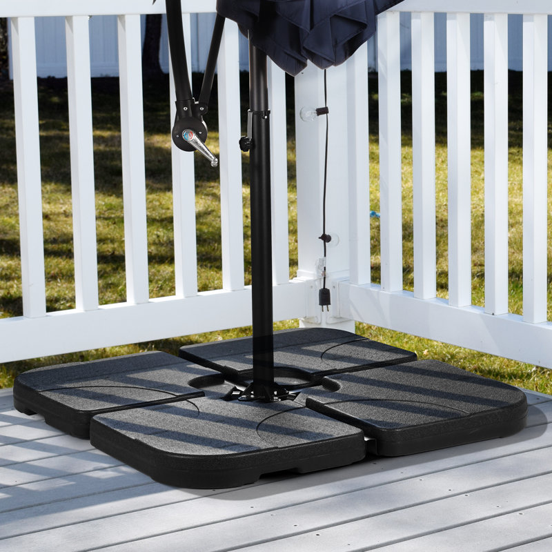 Base de parasol autoportante en plastique 180 lb Fowling (ensemble de 4)