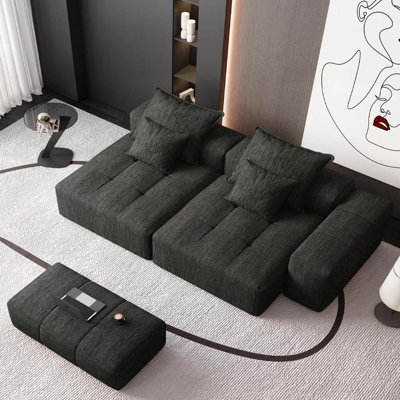 Canapé modulaire surdimensionné Boneless avec 2 méridiennes et 2 accoudoirs