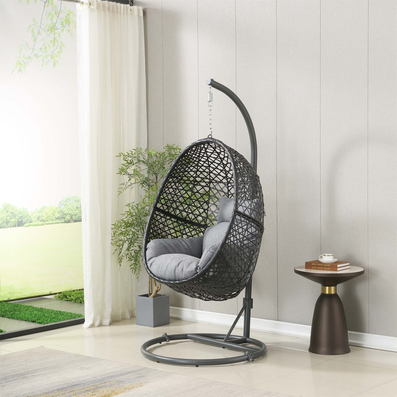 Fauteuil œuf pour 1 personne Cythia, Gris