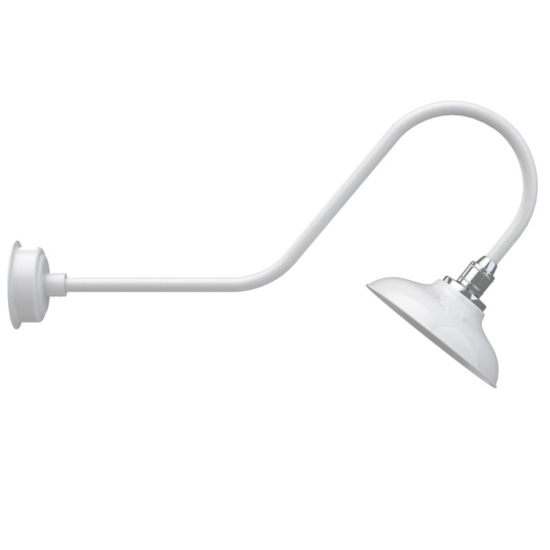 Luminaire de grange d’extérieur à del Ludwicka, H 12 po x l 12 po x P 36 po, Blanc