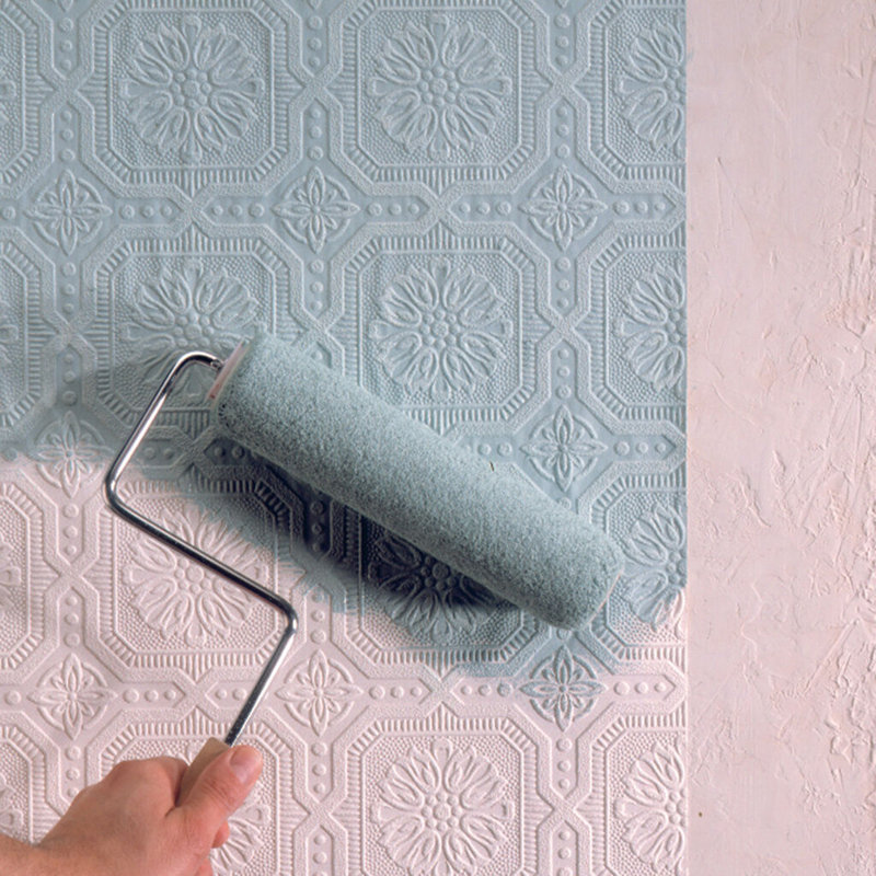 Paintable Floral Vinyl Wallpaper Roll