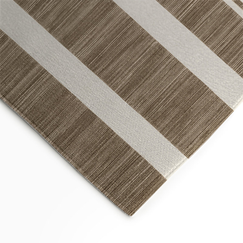 HorizontalStripes Gray Indoor and Outdoor Area Rug, Rectangle 5' x 7'