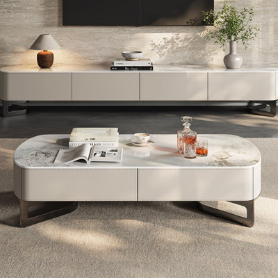 Italian style TV stand coffee table combination