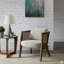 Chaise d'appoint, finition bois de noyer