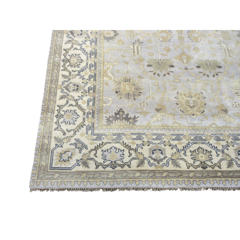 8X10 Silver Oushak Area Rug