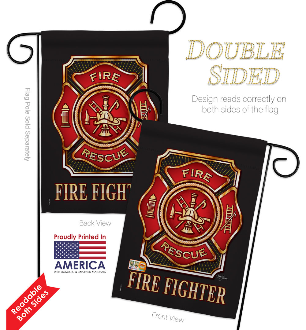 Double Sided 18.5'' H x 13'' W Polyester Flag Set Breeze Decor