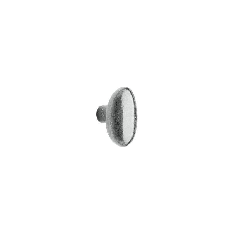 Potato Bronze Oval Knob, White Bronze Dark