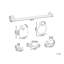 6-Piece Bathroom Hardware Set POCONE with Towel Bars and Hooks-1770949003
