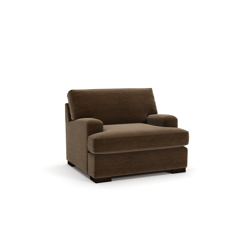 Chaise et demi Brooklyn Chloe, Chenille texturée Evan Bark