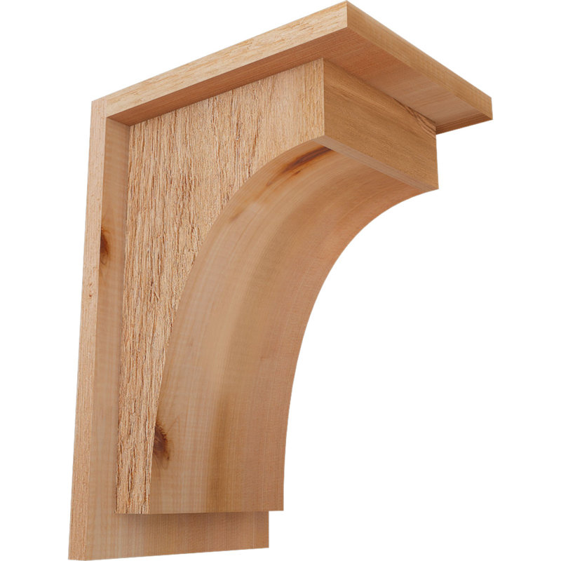 Corbeau Huntington avec plaque arrière, H 14 po x l 8 po x P 10 po, Cèdre rouge, Sciage brut