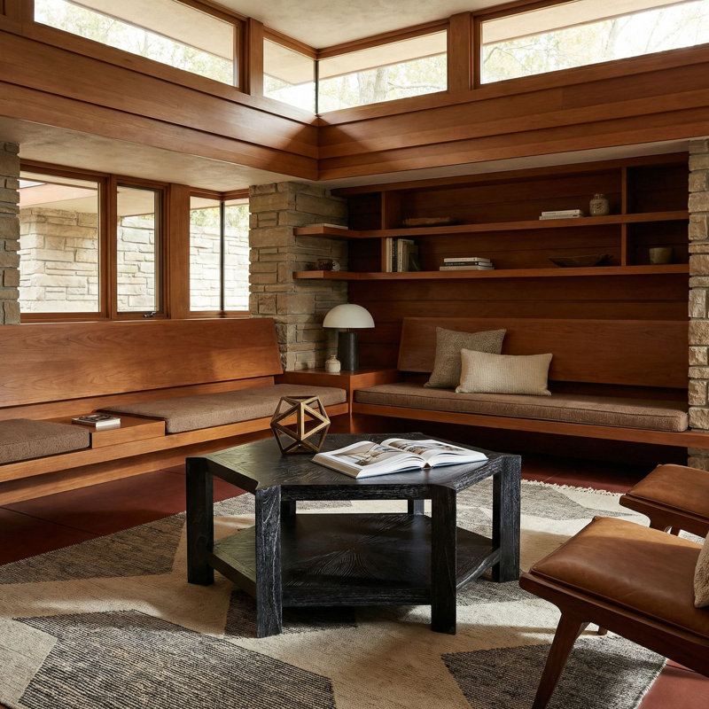 Yuhuda Solid Wood Coffee Table