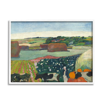 " Haystacks in Brittany Gauguin Classic " by Paul Gauguin Acrylic Painting