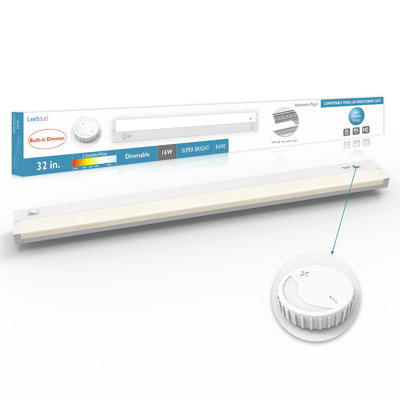 Gradateur intégré sous l'armoire, à brancher ou câblé, à intensité variable 5 couleurs 2700 / 3000K3500K4000 / 5000K, connectable, homologué ETL sous les comptoirs pour la cuisine
