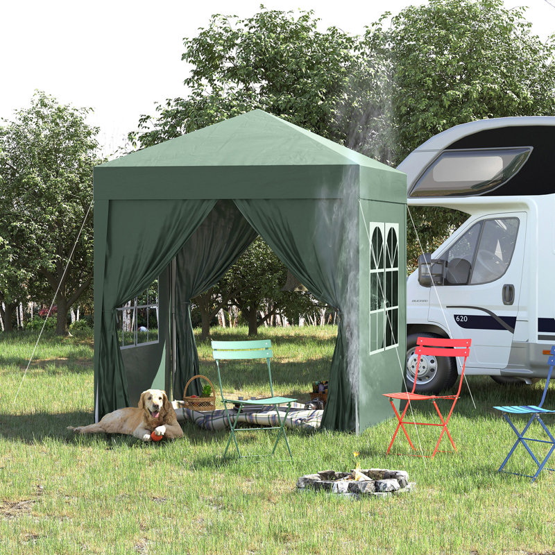 2m x 2m Steel Pop-Up Gazebo, Green