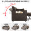 Canapé-lit convertible, 2 places, gris foncé, 3 angles inclinables, velours, poches latérales pour petits espaces, canapé gris moderne, escamotable