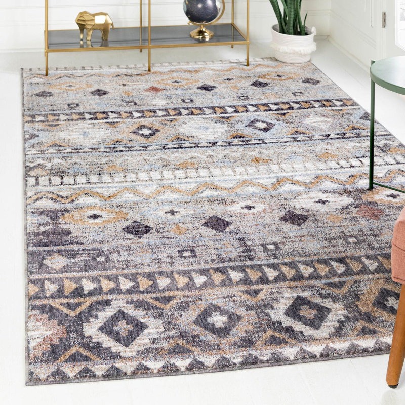 Perlita Geometric Indoor Rug, Rectangle 7'10" x 10'