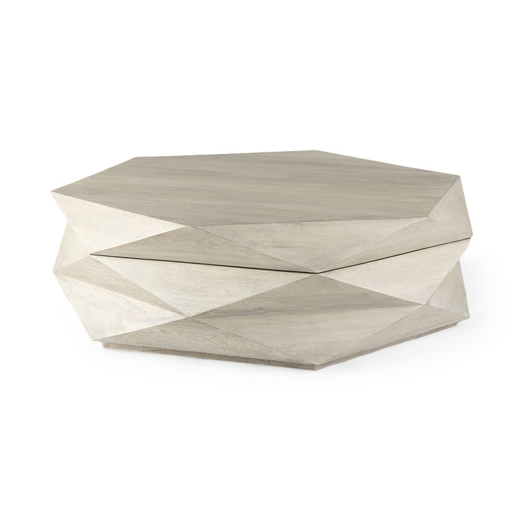 Malonne Solid Wood Single Coffee Table with Storage