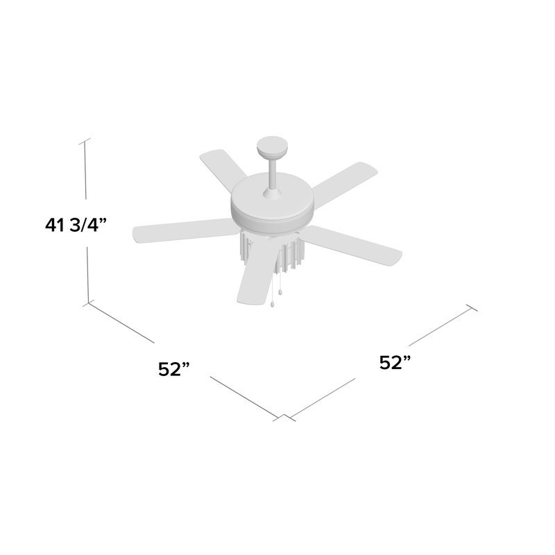 Ventilateur de plafond en cristal à 5 pales Andeee avec télécommande et ensemble d'éclairage inclus