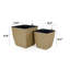 Paquet de 2 pots à fleurs Derince - Osier tissé à la main - Carré fin-946201012-946201015