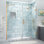 Porte de douche à charnière sans cadre avec verre ultra-lumineux l 73,25 po x H 80 po Belmore XL