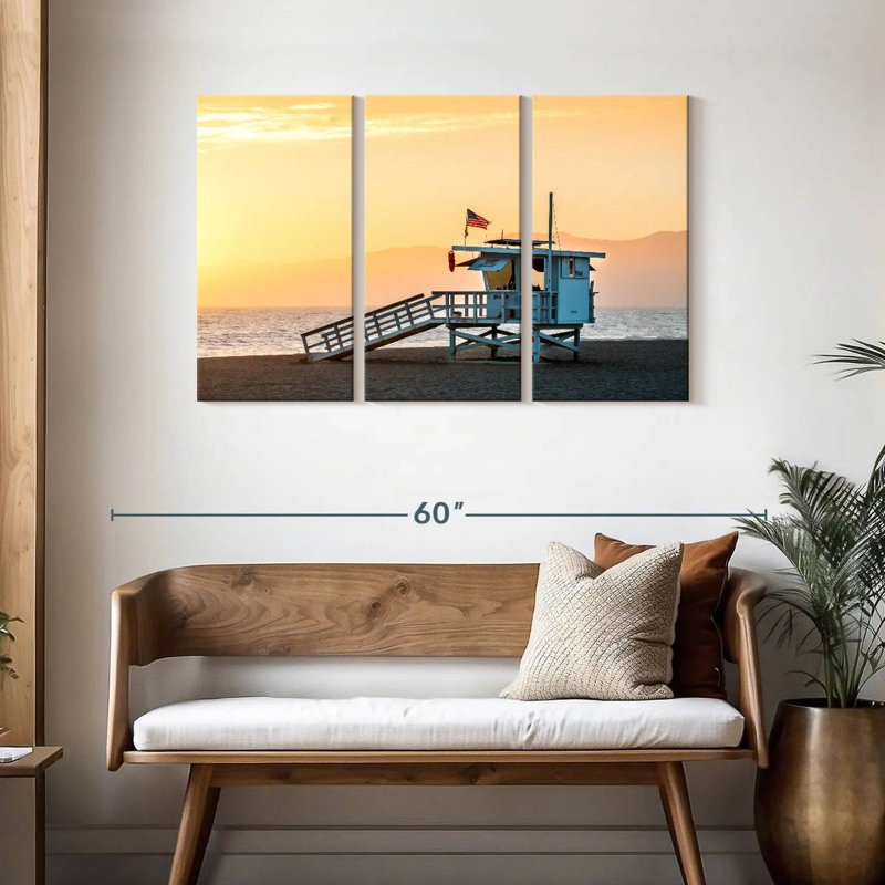 Gillard Dramatic Venice Beach Sunset, 28" H x 45" W