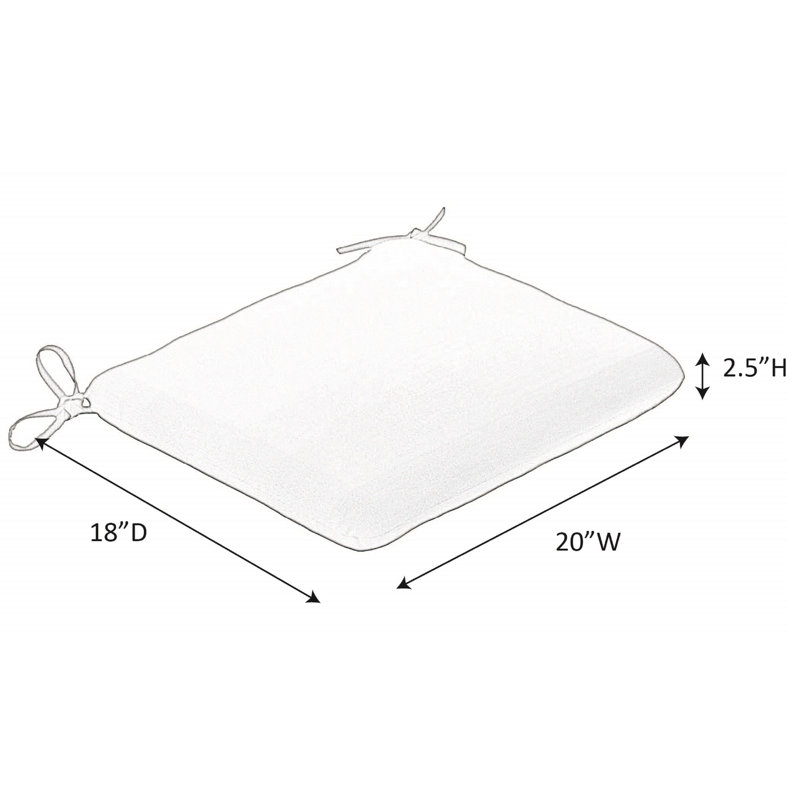 Sunbrella Indoor/Outdoor Reversible Seat Cushion, 20" W x 18" D, Harwood Crimson Sunbrella®
