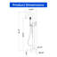 Robinet de baignoire d'extérieur en acier inoxydable 316 avec bec pivotant et douche à main-134474004