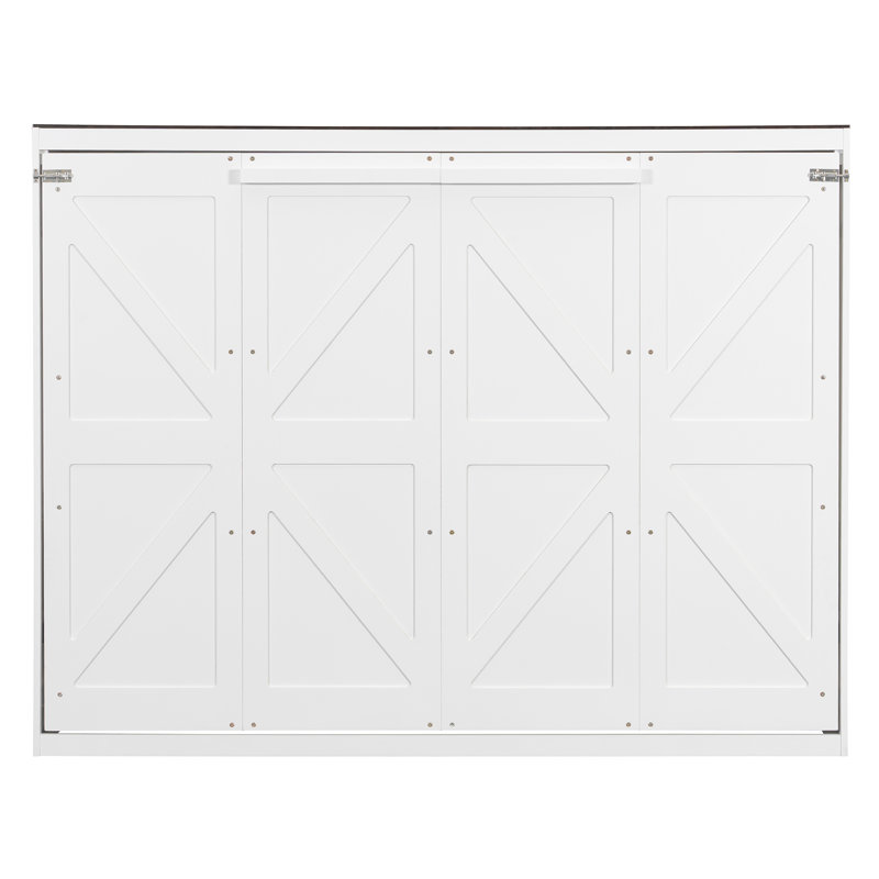 Lit escamotable mural et USB, Blanc