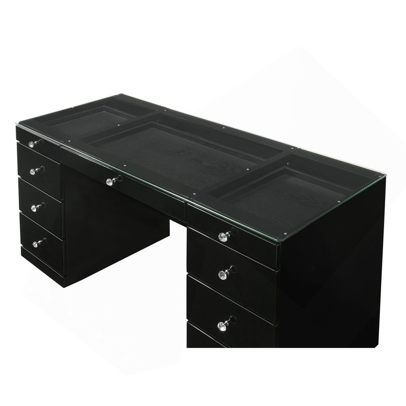 Meuble-lavabo 1 pièce 1 pièce Glam, Noir