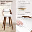 ALFORDSON 2x Bar Stools Swivel Footrest Dining Kitchen Club Chair