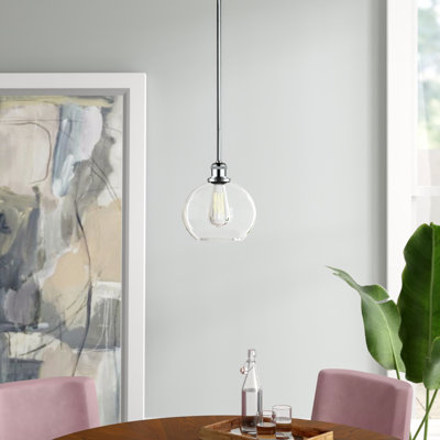 Luminaire suspendu en forme de globe à 1 lumière Anchondo