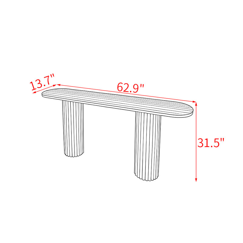 Table de véranda en bois massif de style français., Brun, H 31,5 po x l 62,9 po x P 13,7 po