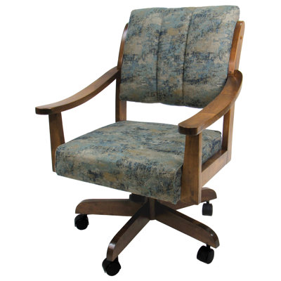 Miriam Swivel Wood Dining Caster Chair