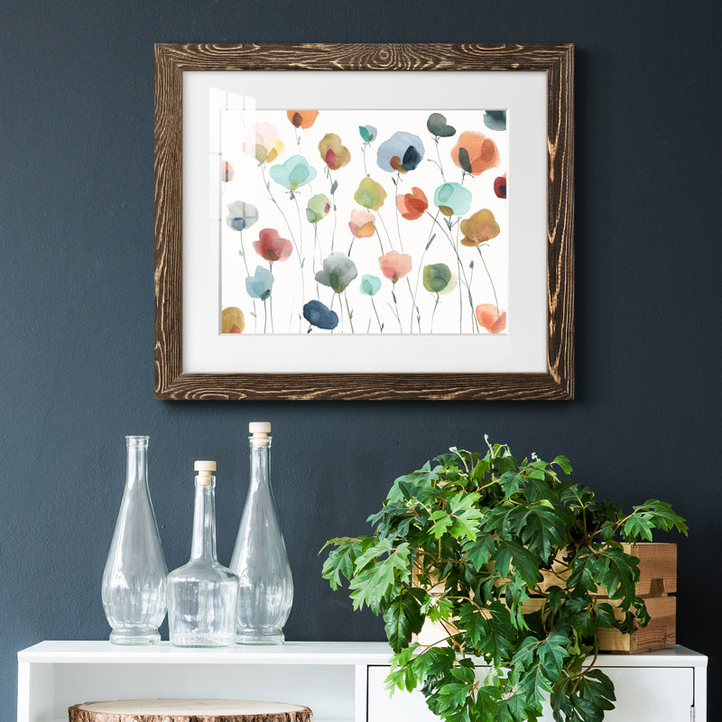 Lollipop Field - Peinture encadrée, H 20 po x l 17 po x P 1,5 po, Noyers
