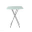 Table carrée 36 "en verre trempé givré