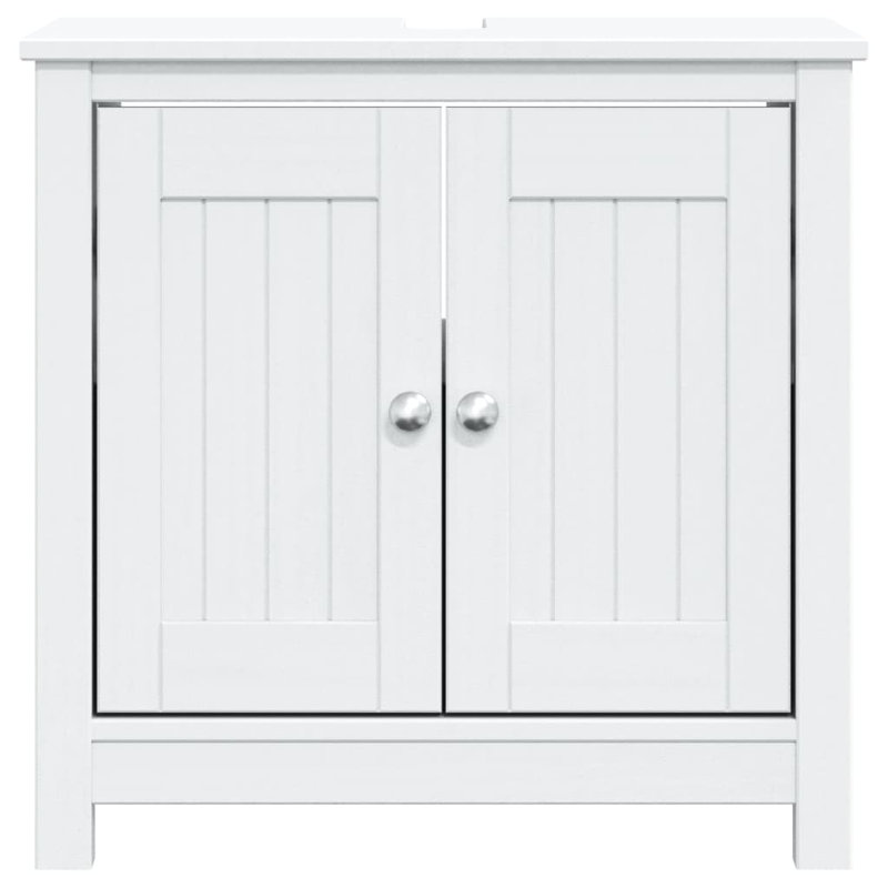 Layliah Solid Wood Under Sink Cabinet, Black