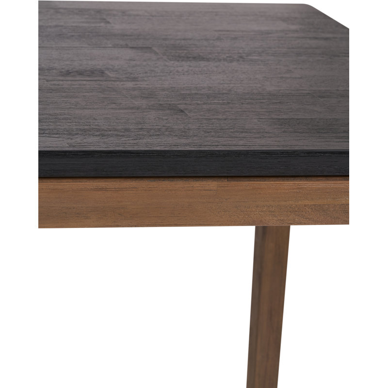 Takierra Acacia Solid Wood Top Dining Table, Black/Brown