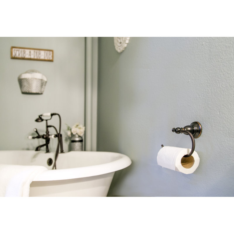 Porte-papier hygiénique à attache unique Oakmont, Bronze frotté à l'huile