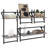 vidaXL Wall Shelf Set with Bars Storage Display Shelf 4 Piece Engineered Wood