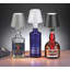 "Luce" LED Bottle Lamp, black, 5.25" x 4.25" dia.-1782377604