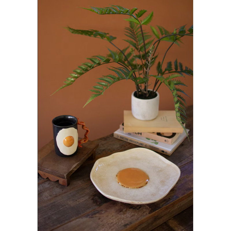 CERAMIC FRIED EGG PLATTER