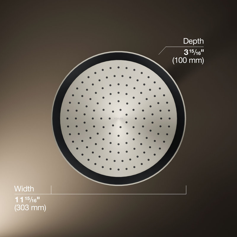 Statement™ 2.5 GPM Round 12 in. Rainhead with Katalyst Air-Induction Technology, Vibrant Polished Nickel